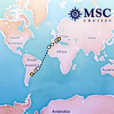 March 23rd, 2026  - MSC Grand Voyages on the MSC Fantasia