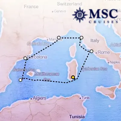 April 18th, 2027  - Mediterranean Cruise on the MSC Fantasia
