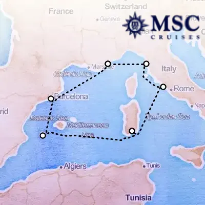 May 26th, 2027  - Mediterranean Cruise on the MSC Fantasia