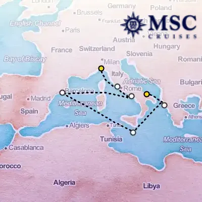 April 23rd, 2026  - Mediterranean Cruise on the MSC Fantasia