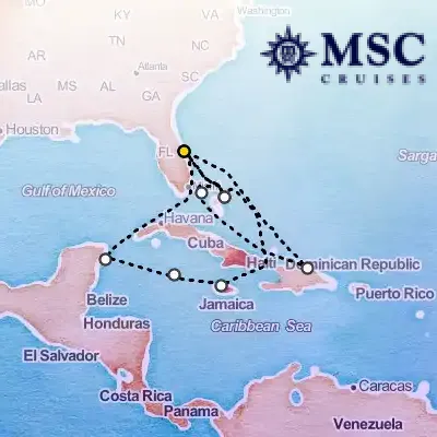 February 28th, 2026  - Caribbean & Antilles Cruise on the MSC Grandiosa