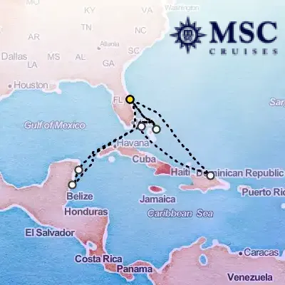 January 2nd, 2027  - Caribbean & Antilles Cruise on the MSC Grandiosa