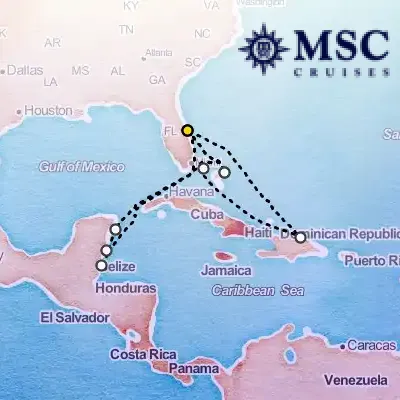 March 28th, 2026  - Caribbean & Antilles Cruise on the MSC Grandiosa