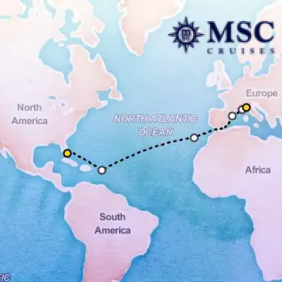 April 19th, 2026  - MSC Grand Voyages on the MSC Grandiosa