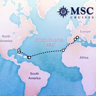 November 20th, 2025  - MSC Grand Voyages on the MSC Grandiosa