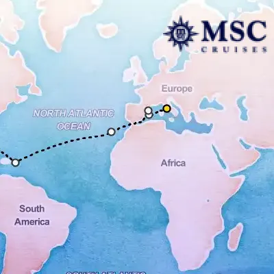 October 28th, 2026  - MSC Grand Voyages on the MSC Grandiosa