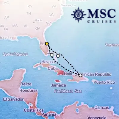January 18th, 2026  - Caribbean & Antilles Cruise on the MSC Grandiosa