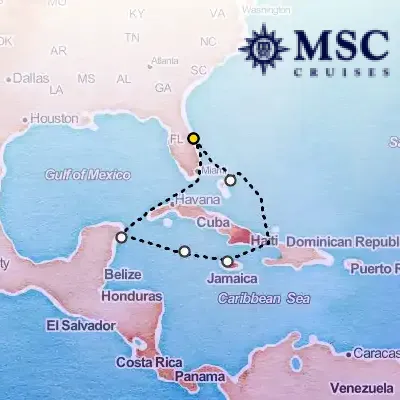 February 7th, 2026  - Caribbean & Antilles Cruise on the MSC Grandiosa