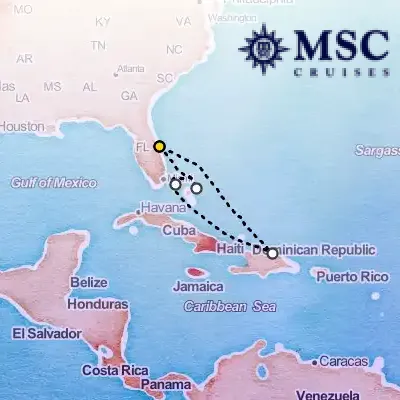 January 2nd, 2027  - Caribbean & Antilles Cruise on the MSC Grandiosa