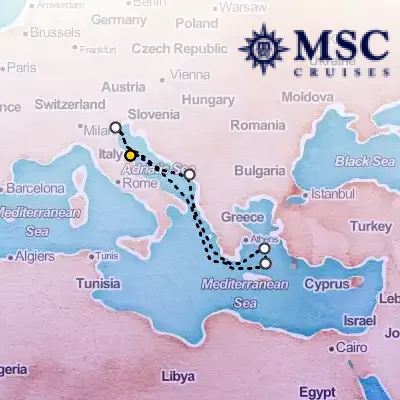 May 1st, 2026  - Mediterranean Cruise on the MSC Lirica