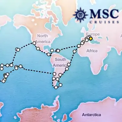 January 4th, 2027  - World Cruise on the MSC Magnifica