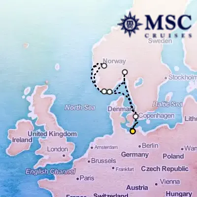 June 28th, 2026  - Northern Europe Cruise on the MSC Magnifica