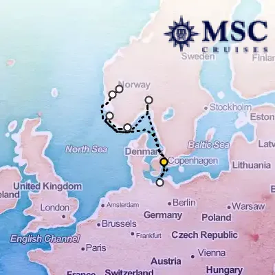 July 25th, 2026  - Northern Europe Cruise on the MSC Magnifica