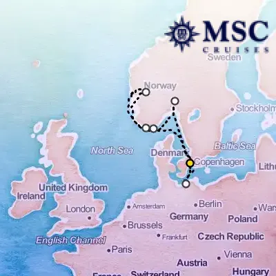 June 27th, 2026  - Northern Europe Cruise on the MSC Magnifica
