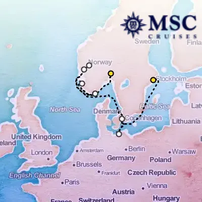 July 23rd, 2026  - Northern Europe Cruise on the MSC Magnifica