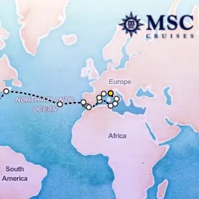 April 19th, 2026  - MSC Grand Voyages on the MSC Meraviglia