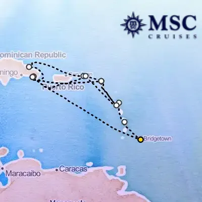December 17th, 2026  - South Caribbean Cruise on the MSC Opera
