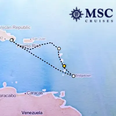 September 10th, 2027  - South Caribbean Cruise on the MSC Opera