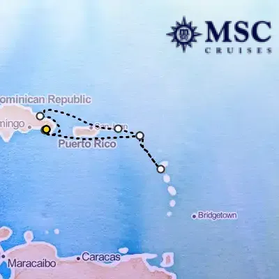 January 18th, 2027  - South Caribbean Cruise on the MSC Opera