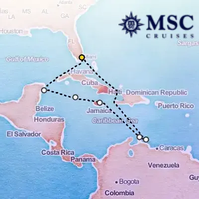 January 14th, 2027  - Caribbean & Antilles Cruise on the MSC Poesia