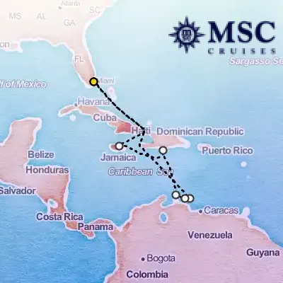 October 22nd, 2026  - Caribbean & Antilles Cruise on the MSC Poesia