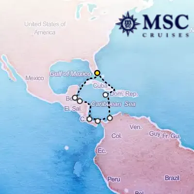 November 1st, 2026  - Caribbean & Antilles Cruise on the MSC Poesia