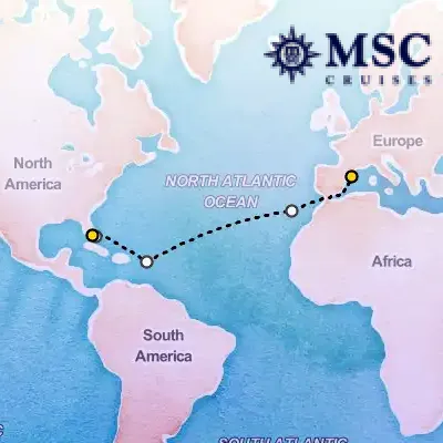April 9th, 2026  - MSC Grand Voyages on the MSC Poesia
