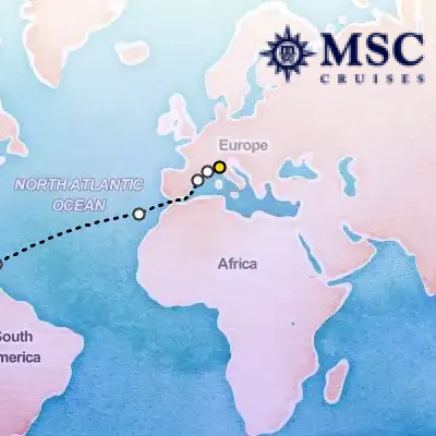 April 7th, 2026  - MSC Grand Voyages on the MSC Poesia