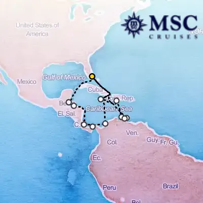 October 22nd, 2026  - Caribbean & Antilles Cruise on the MSC Poesia