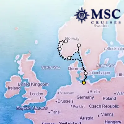 August 17th, 2025  - Northern Europe Cruise on the MSC Poesia