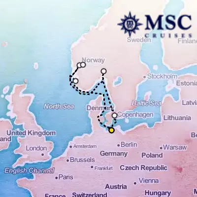 August 24th, 2025  - Northern Europe Cruise on the MSC Poesia
