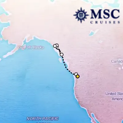 June 1st, 2026  - Alaska Cruise on the MSC Poesia