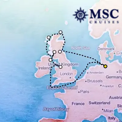 September 24th, 2026  - Northern Europe Cruise on the MSC Preziosa
