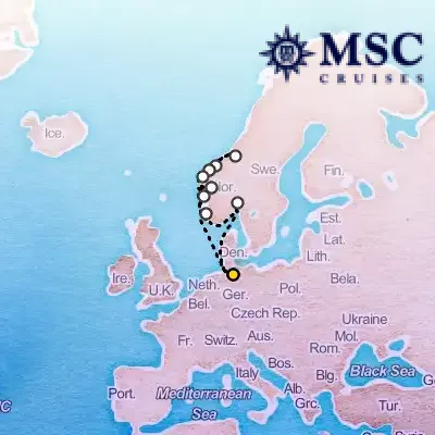September 1st, 2025  - Northern Europe Cruise on the MSC Preziosa