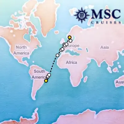 April 3rd, 2026  - MSC Grand Voyages on the MSC Preziosa