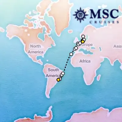 April 2nd, 2026 - Sao Paolo to Hamburg Cruise on the MSC Preziosa