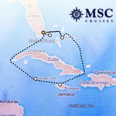 October 19th, 2025  - Caribbean & Antilles Cruise on the MSC Seascape