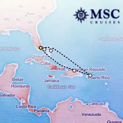 October 5th, 2025  - Caribbean & Antilles Cruise on the MSC Seascape