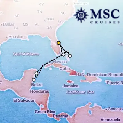 April 19th, 2026  - Caribbean & Antilles Cruise on the MSC Seashore