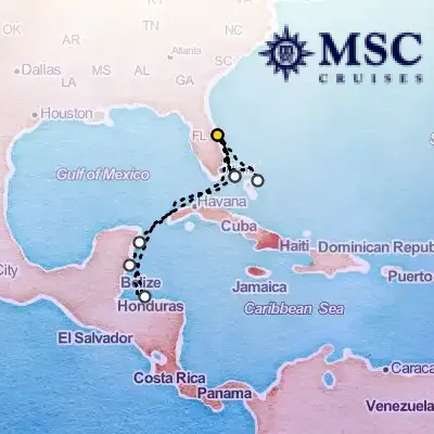 October 12th, 2025  - Caribbean & Antilles Cruise on the MSC Seashore