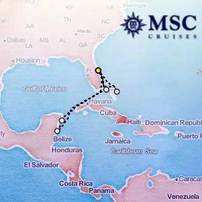 September 14th, 2025  - Caribbean & Antilles Cruise on the MSC Seashore