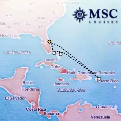 November 23rd, 2025  - Caribbean & Antilles Cruise on the MSC Seashore