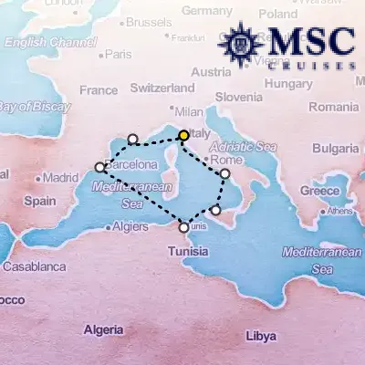 August 31st, 2025  - Mediterranean Cruise on the MSC Seaside