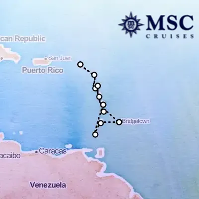 February 23rd, 2027  - South Caribbean Cruise on the MSC Seaview