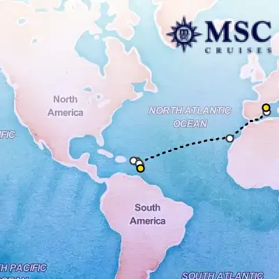 April 10th, 2027  - MSC Grand Voyages on the MSC Seaview