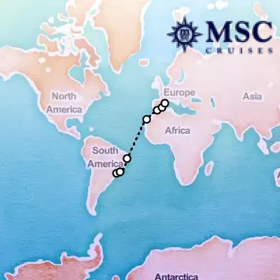 April 11th, 2026  - MSC Grand Voyages on the MSC Seaview