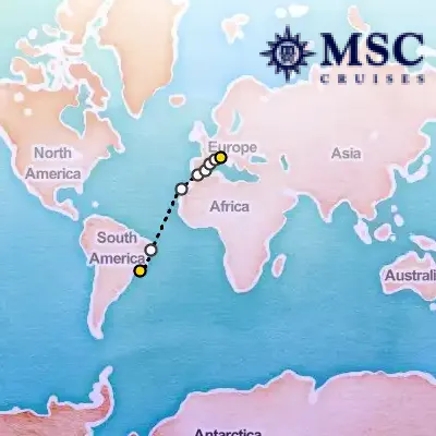 April 12th, 2026  - MSC Grand Voyages on the MSC Seaview