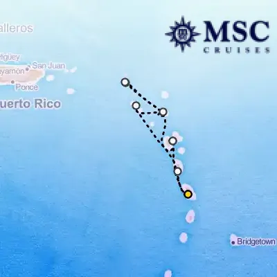January 2nd, 2027  - South Caribbean Cruise on the MSC Seaview