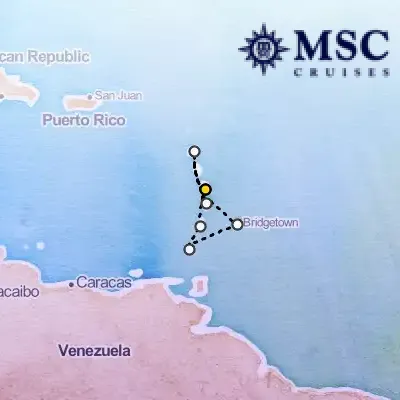 January 9th, 2027  - South Caribbean Cruise on the MSC Seaview