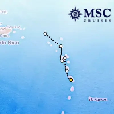 January 16th, 2027  - South Caribbean Cruise on the MSC Seaview